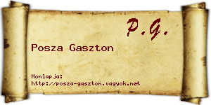 Posza Gaszton névjegykártya